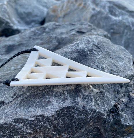 Beef Bone Tāniko Pendant