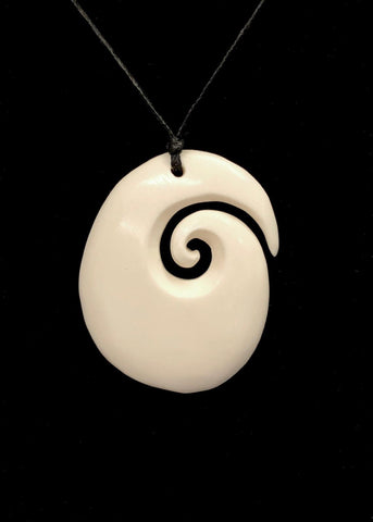 Amazon.com: 81stgeneration Double Koru Men's Bone Necklace with Engravings  - Hand Carved Bone Pendant - Maori Style Accessories - Round Spiral Surfer  Necklaces - Hawaiian Necklace for Women - Tribal Jewellery : Clothing,  Shoes & Jewelry